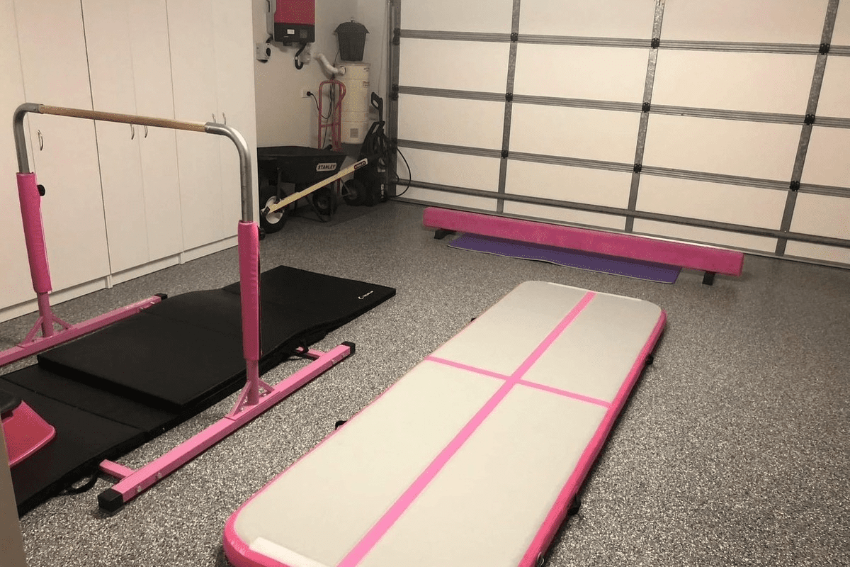 Children's playroom in insulated garage — comfortable year-round with ThermaDoor