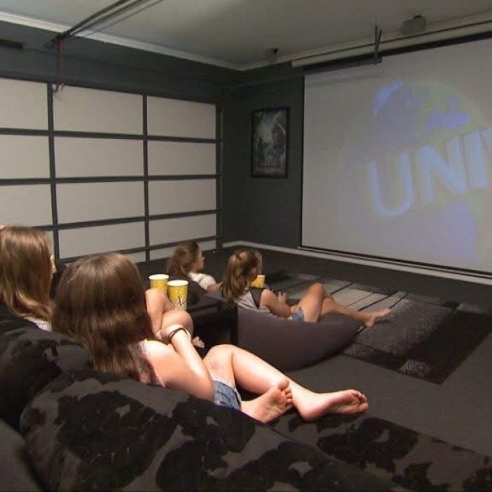 ThermaDoor transforms Brisbane garage into a media room